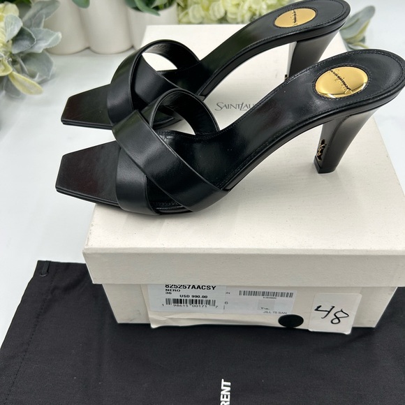 Women's Saint Laurent, Jill 75 leather mules size 36 made in Italy - Picture 5 of 12